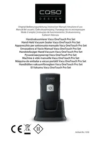 Notice CASO VACU ONETOUCH PRO SET Appareils à emballage sous vide