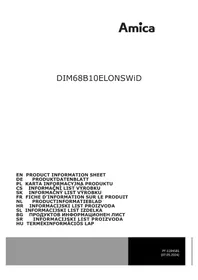 Notice AMICA DIM68B10ELONSWID Lave-vaisselle