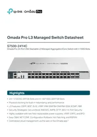 Notice TP-LINK S7500-24Y4C Commutateur