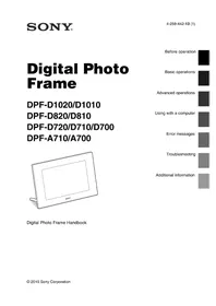 SONY DPF-A700 - Digital photo frame