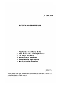 AEG CS FMP 200 - Autoradio