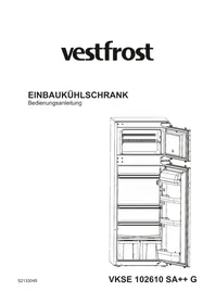 Bedienungsanleitung VESTFROST VKSE 102610 SA++ G Kühlschrank