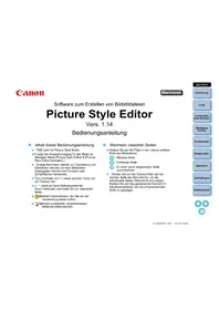 CANON Picture Style Editor 1.14 Mac - Foto-/Videosoftware