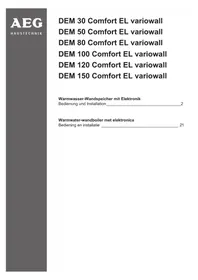 AEG DEM 120 Comfort EL variowall - Durchlauferhitzer und Warmwasserbereiter
