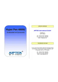 Bedienungsanleitung AIPTEK HYPERPEN 4000U Tablet
