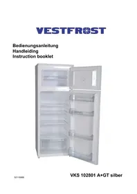 Bedienungsanleitung VESTFROST VKS 102801 A+ GT Kühlschrank