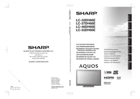 SHARP LC-32/37/46/52DH66E - Television