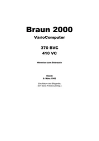 VarioComputer 370 BVC BRAUN