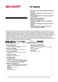 SHARP HT-SB500 - Barre de son