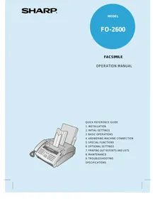 SHARP FO-2600 - Fax machine