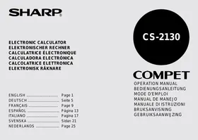 SHARP CS-2130 - Calculator