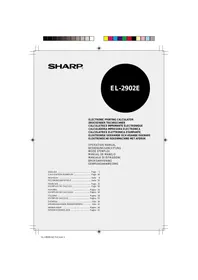 SHARP EL-2902E - Calculator