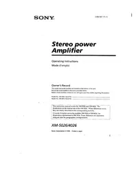 SONY XM-3026 - Freisprecheinrichtung fürs Auto
