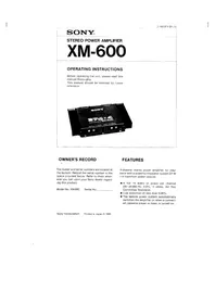 XM-600 SONY