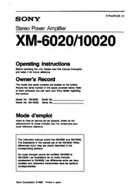 XM-10020 SONY