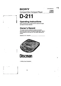 SONY Discman D-211 - CD-Player