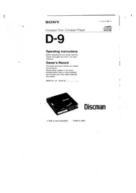 SONY Discman D-9 - CD-Player