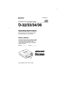 SONY Discman D-34 - CD-Player