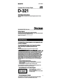 Discman D-321 SONY