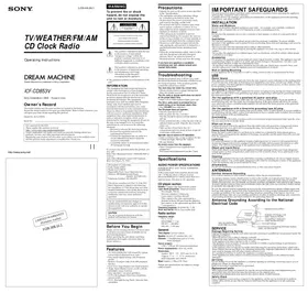 ICF-CD853V SONY
