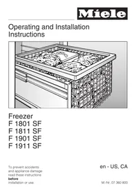 F1801SF  - INSTALLATION MANUAL MIELE