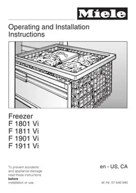 F1911VI  - INSTALLATION MANUAL MIELE
