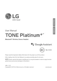 LG Tone Platinum+ HBS-1125 - Auriculares