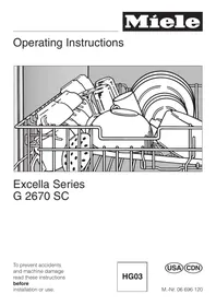 MIELE G 2670 SCVI  - INSTALLATION MANUAL - Dishwasher