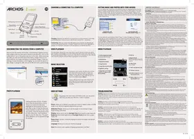 ARCHOS 1 VISION - Lecteur multimédia portable