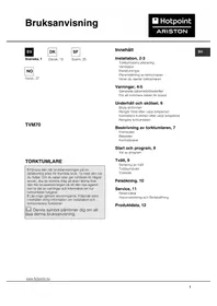 Hotpoint Ariston TVM 70 - Pyykinpesukone