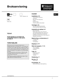 Bruksanvisning HOTPOINT TCD 874 Tvättmaskin