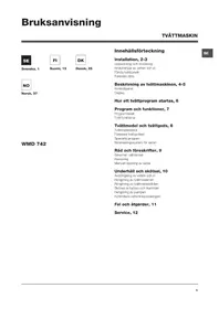 Bruksanvisning HOTPOINT WMD 742 Tvättmaskin