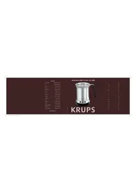 Käyttöohje KRUPS XL 2000 AUTOMATIC Maitovaahdotin