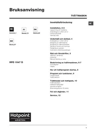Käyttöohje Hotpoint Ariston RPD 1047 DD EU Pyykinpesukone