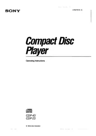 SONY CDP-23 - CD-afspiller