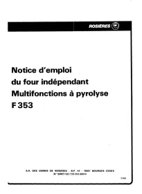 ROSIERES F 353 - Four