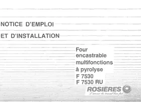 ROSIERES F 7530 RU - Four encastrable