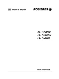 ROSIERES RLI1D63,  RLI1D63B,  RLI1D63N,  RLI1D63X - Lave-linge