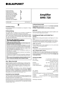 BLAUPUNKT BMX 720 - Amplificateur audio