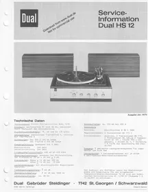 DUAL HS12 - Plattenspieler
