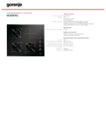 GORENJE GC630AC  - BROCHURE 2 - Table de cuisson