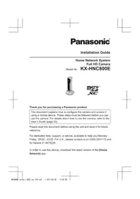 PANASONIC KX-HNC800E - Home Automation
