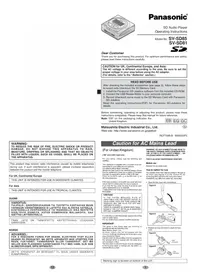 PANASONIC SV-SD81 - Hi-Fi System