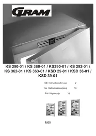 Handleiding GRAM KS 363-01 ELM Koelkast