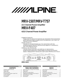 ALPINE MRV-F407 - Amplificateur audio