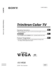 Panduan SONY KV-HR36M61 Televiso
