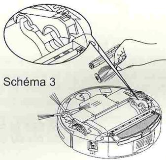 HOMDAY ASPIRATEUR ROBOT TELECOM 287487 - Assemblage et démontage de la Brosse de nettoyage et de la Brosse pour les sols : - 2