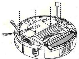HOMDAY ASPIRATEUR ROBOT TELECOM 287487 - Assemblage, démontage et nettoyage des roues avant/arrière : - 1