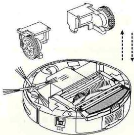 HOMDAY ASPIRATEUR ROBOT TELECOM 287487 - Assemblage, démontage et nettoyage des roues avant/arrière : - 2