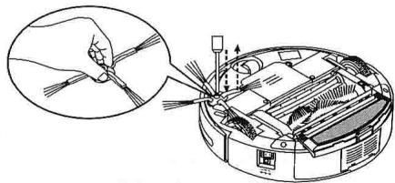 HOMDAY Aspirateur Robot  Telecom 287487 - Assemblage et démontage de la brosse de nettoyage latérale: - 1